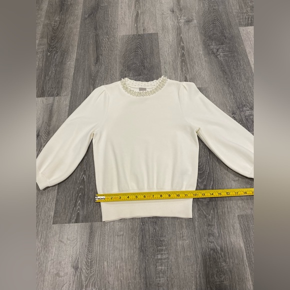 White H&M sweater with beading, size XS - Picture 8 of 10